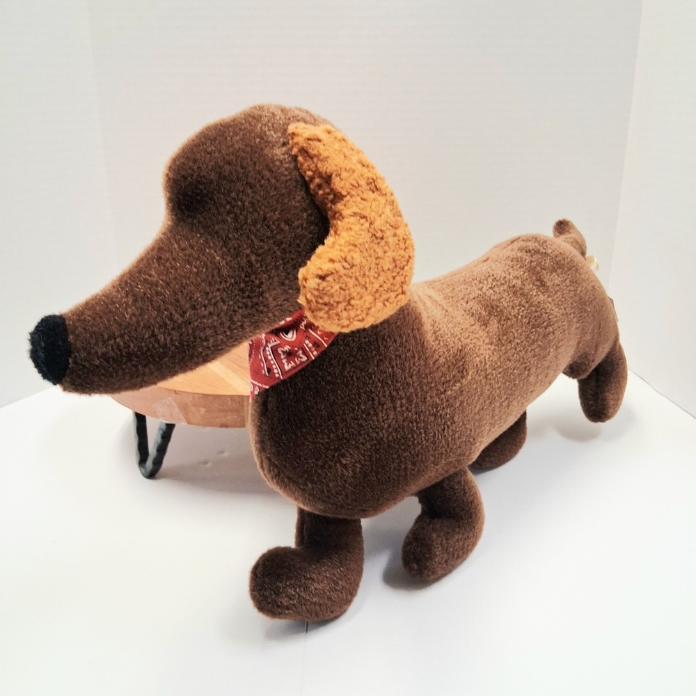 Vintage Gi-Gi's Paradise Dakin Dachshund Brown Dog Plush No Eyes 2000 RARE EUC